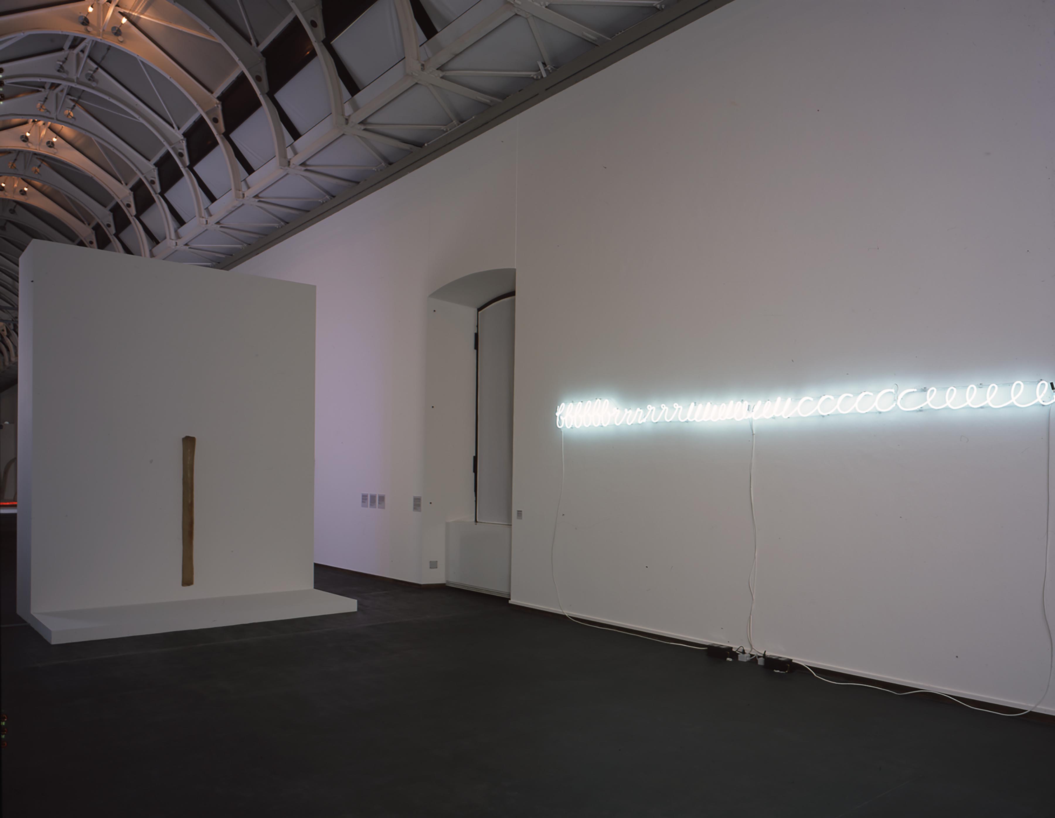 Bruce Nauman, Six Inches of My Knee Extended to Six Feet, 1967 e My Name as Thought It Were Written On The Surface of The Moon, 1968